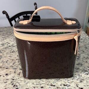 Consuela Ember Slim Train Case in Brown and Tan